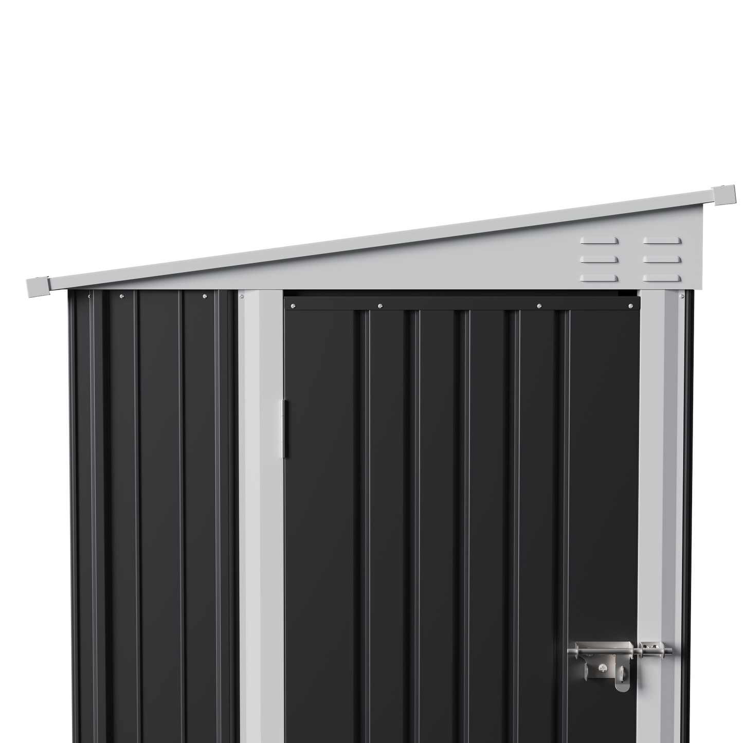 4x6 FT Metal Pent Roof Garden Tool Storage Shed