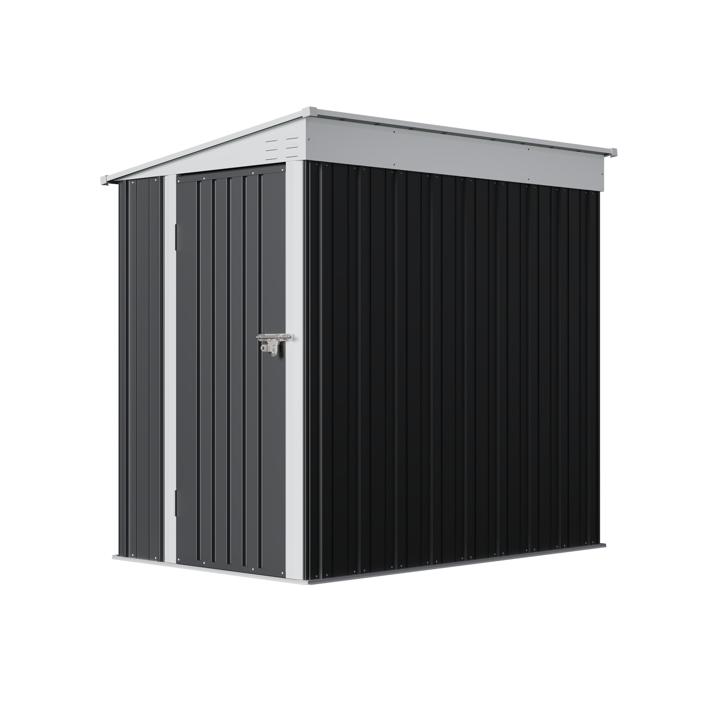 4x6 FT Metal Pent Roof Garden Tool Storage Shed
