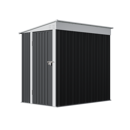 4x6 FT Metal Pent Roof Garden Tool Storage Shed