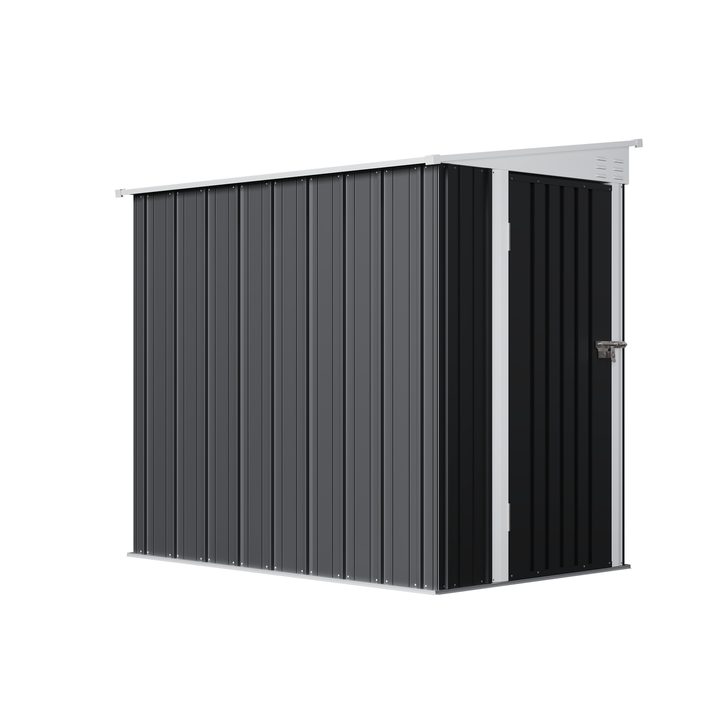 4x6 FT Metal Pent Roof Garden Tool Storage Shed