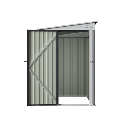 4x6 FT Metal Pent Roof Garden Tool Storage Shed