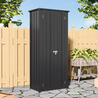 1.5X2.5FT Storage Cabinet Metal Garden Shed with Lockable Door