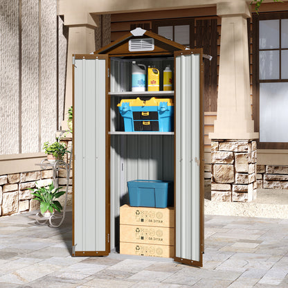2.7X1.9FT Storage Cabinet Metal Garden Shed with Lockable Door
