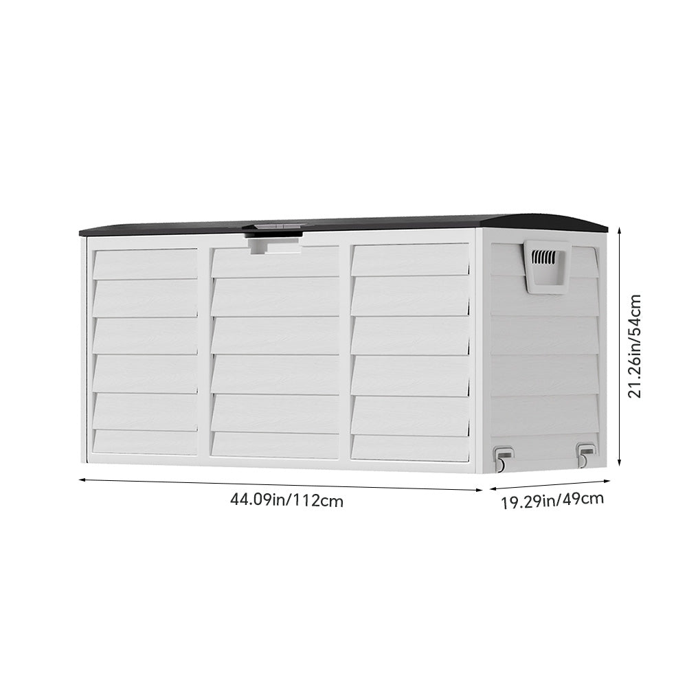 290L Waterproof Large Plastic Garden Storage Box with Wheels
