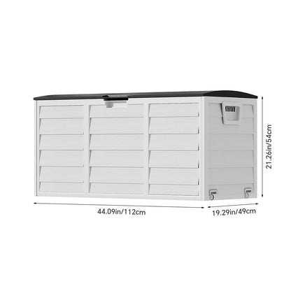 290L Waterproof Large Plastic Garden Storage Box with Wheels