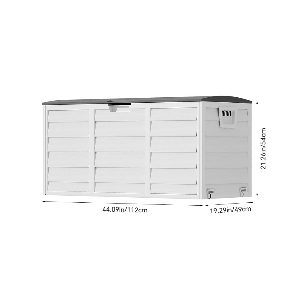 290L Waterproof Large Plastic Garden Storage Box with Wheels