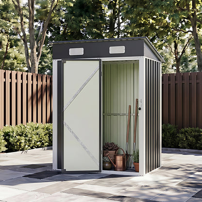 5 x 3FT Metal Garden Storage Shed with Lockable Door