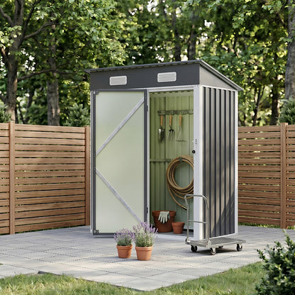 5 x 3FT Metal Garden Storage Shed with Lockable Door