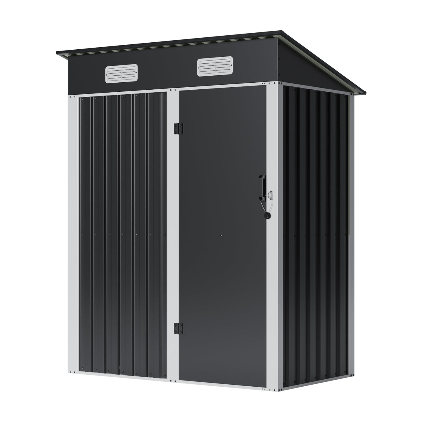 5 x 3FT Metal Garden Storage Shed with Lockable Door