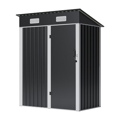 5 x 3FT Metal Garden Storage Shed with Lockable Door