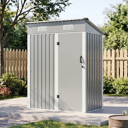 5 x 3FT Metal Garden Storage Shed with Lockable Door