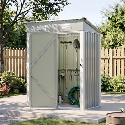 5 x 3FT Metal Garden Storage Shed with Lockable Door