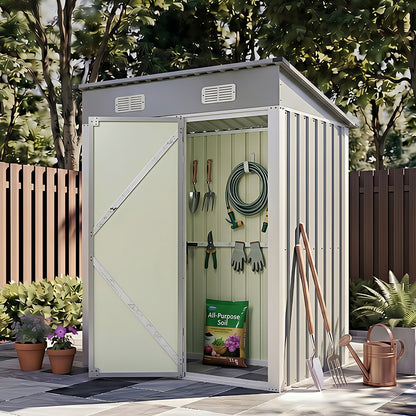 5 x 3FT Metal Garden Storage Shed with Lockable Door