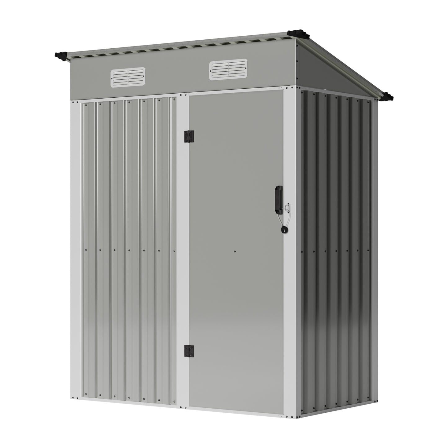 5 x 3FT Metal Garden Storage Shed with Lockable Door