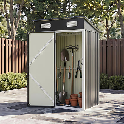 4 x 3FT Metal Garden Storage Shed with Lockable Door