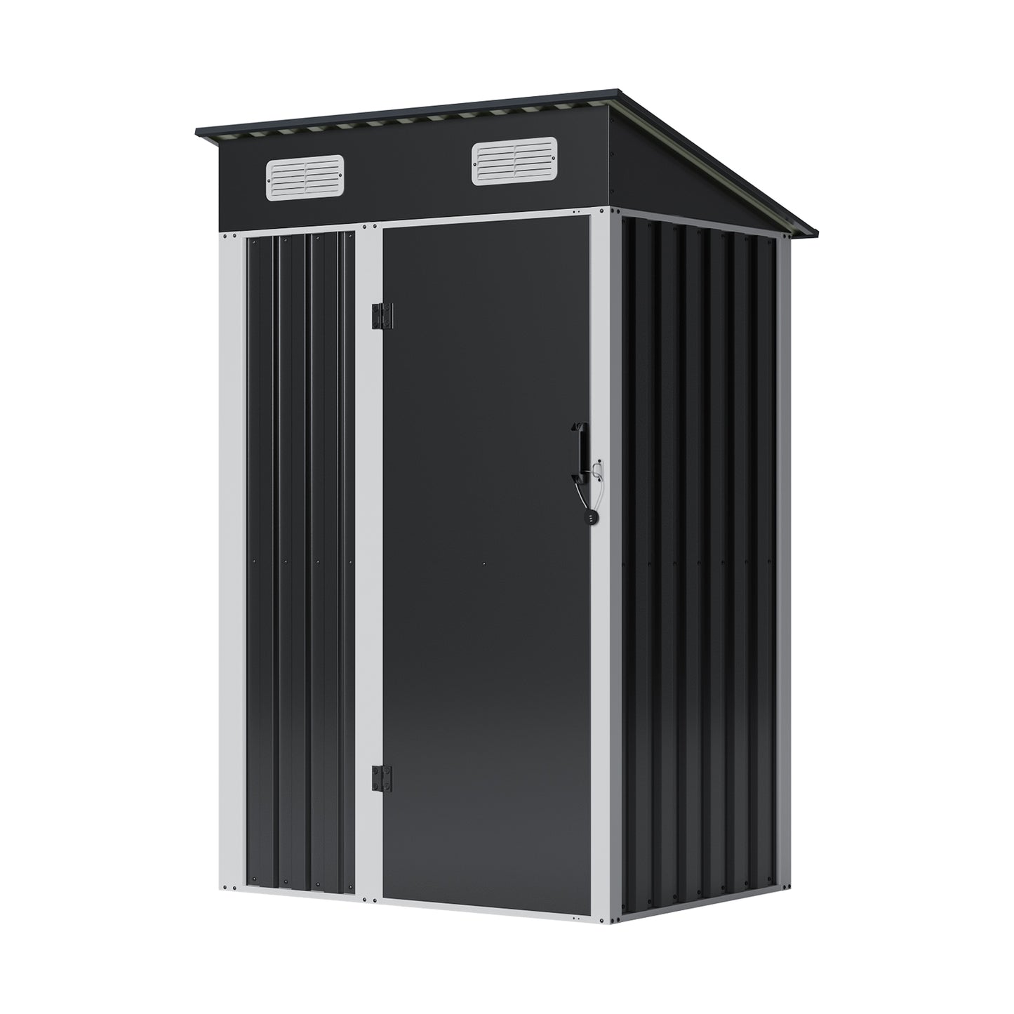 4 x 3FT Metal Garden Storage Shed with Lockable Door