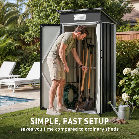 3x2FT Outdoor Metal Garden Storage Shed