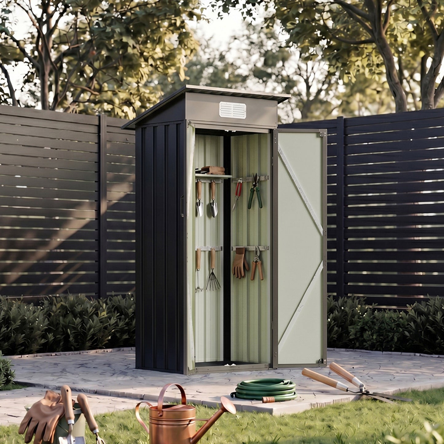 3x2FT Outdoor Metal Garden Storage Shed