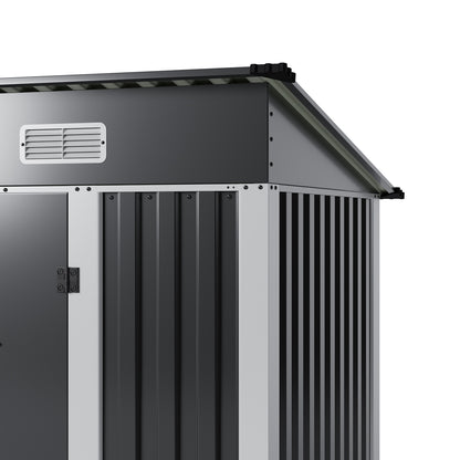 6x4FT Outdoor Metal Garden Storage Shed
