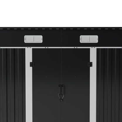 6x4FT Outdoor Metal Garden Storage Shed