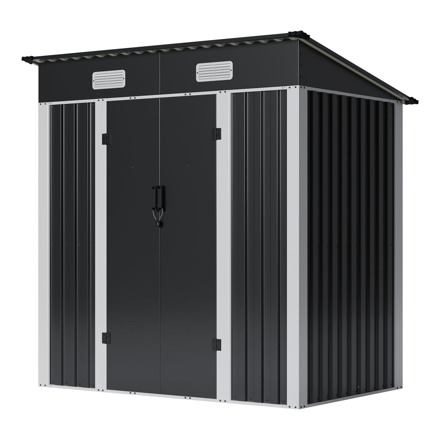 6x4FT Outdoor Metal Garden Storage Shed
