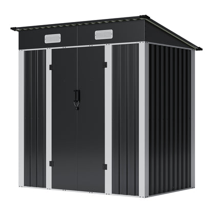 6x4FT Outdoor Metal Garden Storage Shed