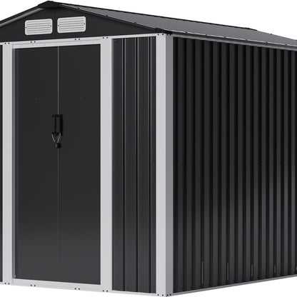 Metal Garden Storage Shed with Lockable Door