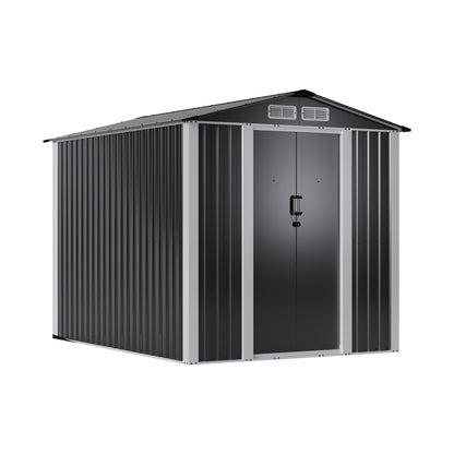 Metal Garden Storage Shed with Lockable Door