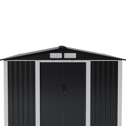 Metal Garden Storage Shed with Lockable Door