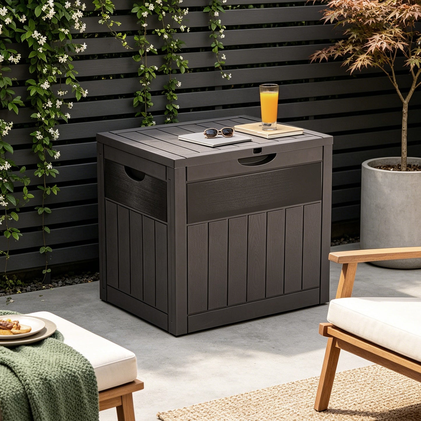 126L PP Garden Storage Box with Combination Padlock
