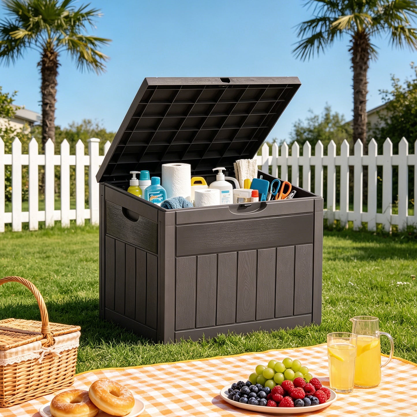 126L PP Garden Storage Box with Combination Padlock