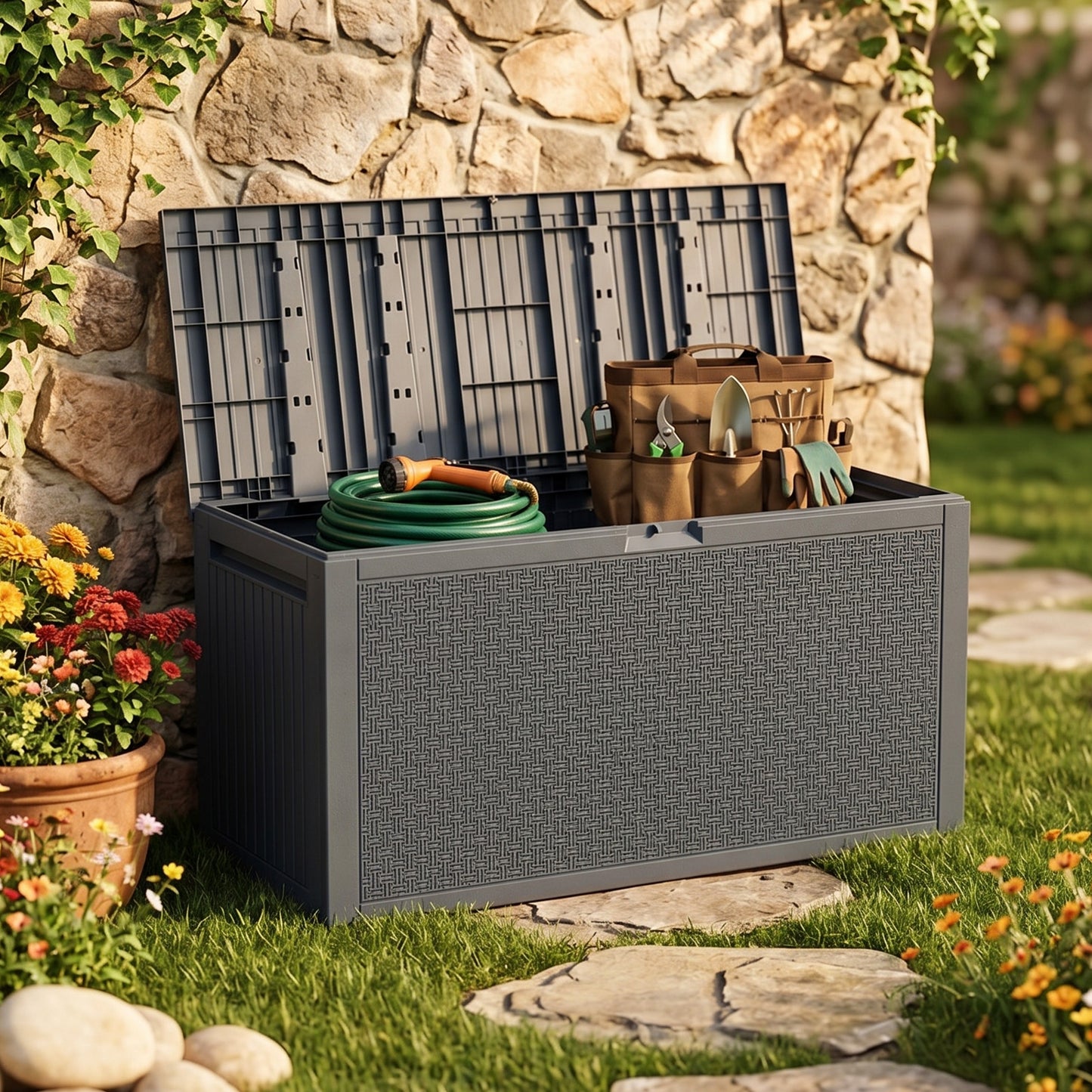 340L PP Garden Storage Box