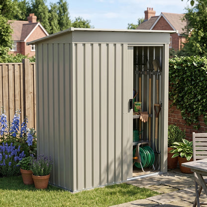 3 x 5FT Outdoor Metal Storage Shed with Lockable Door