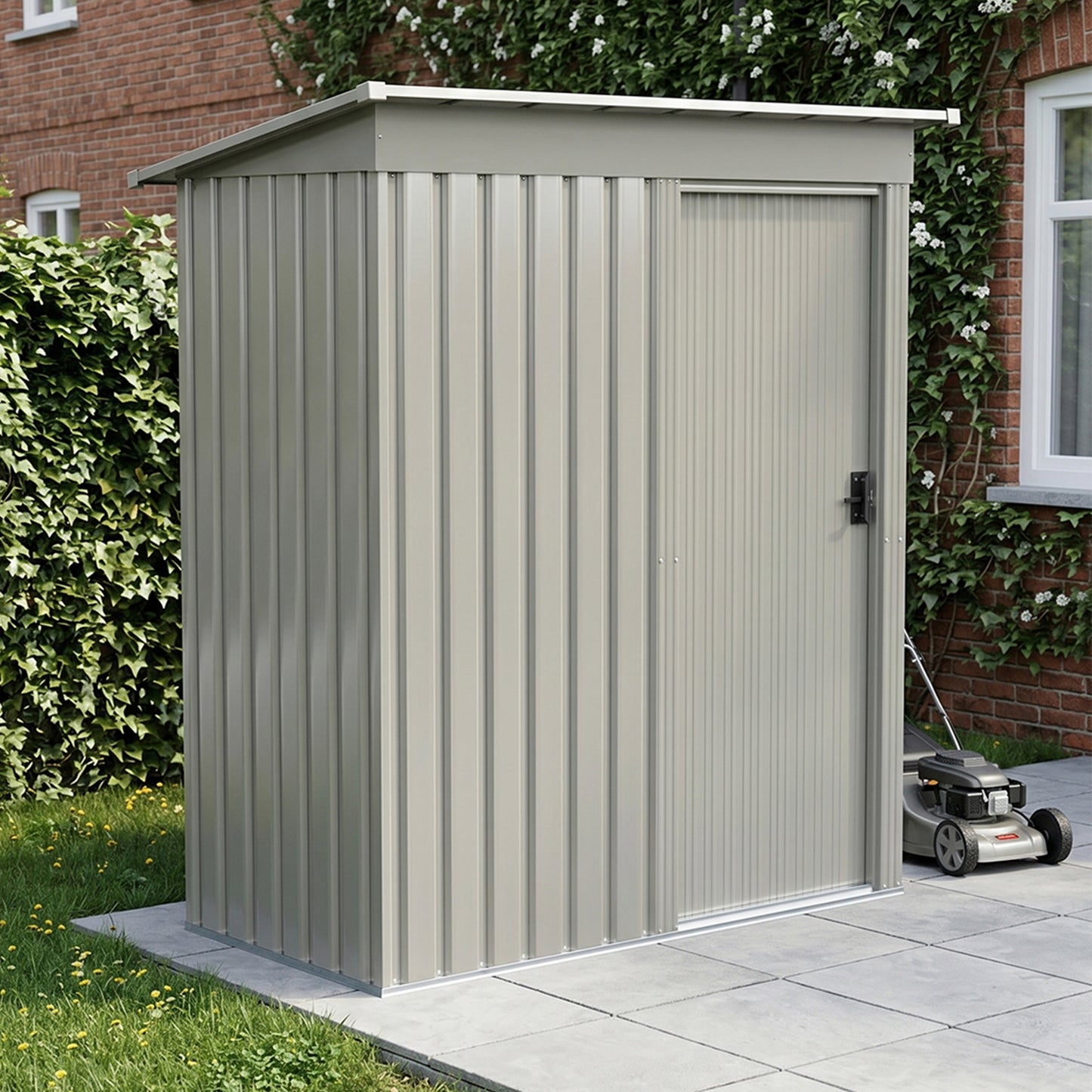 3 x 5FT Outdoor Metal Storage Shed with Lockable Door