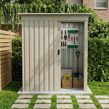 3 x 5FT Outdoor Metal Storage Shed with Lockable Door