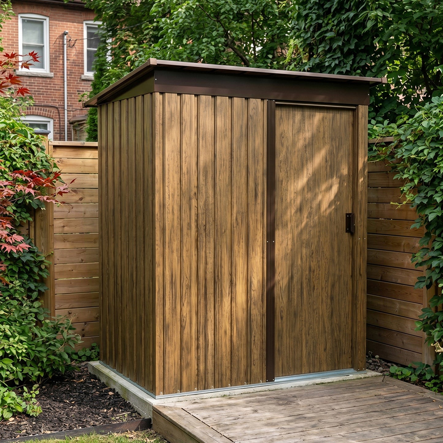 3 x 5FT Outdoor Metal Storage Shed with Lockable Door