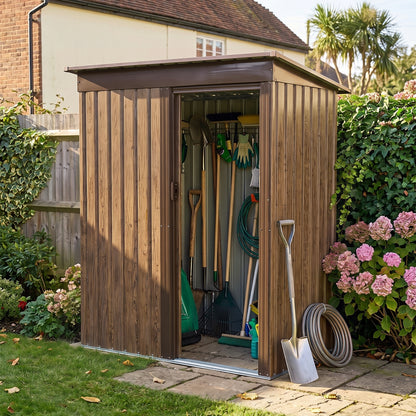 3 x 5FT Outdoor Metal Storage Shed with Lockable Door