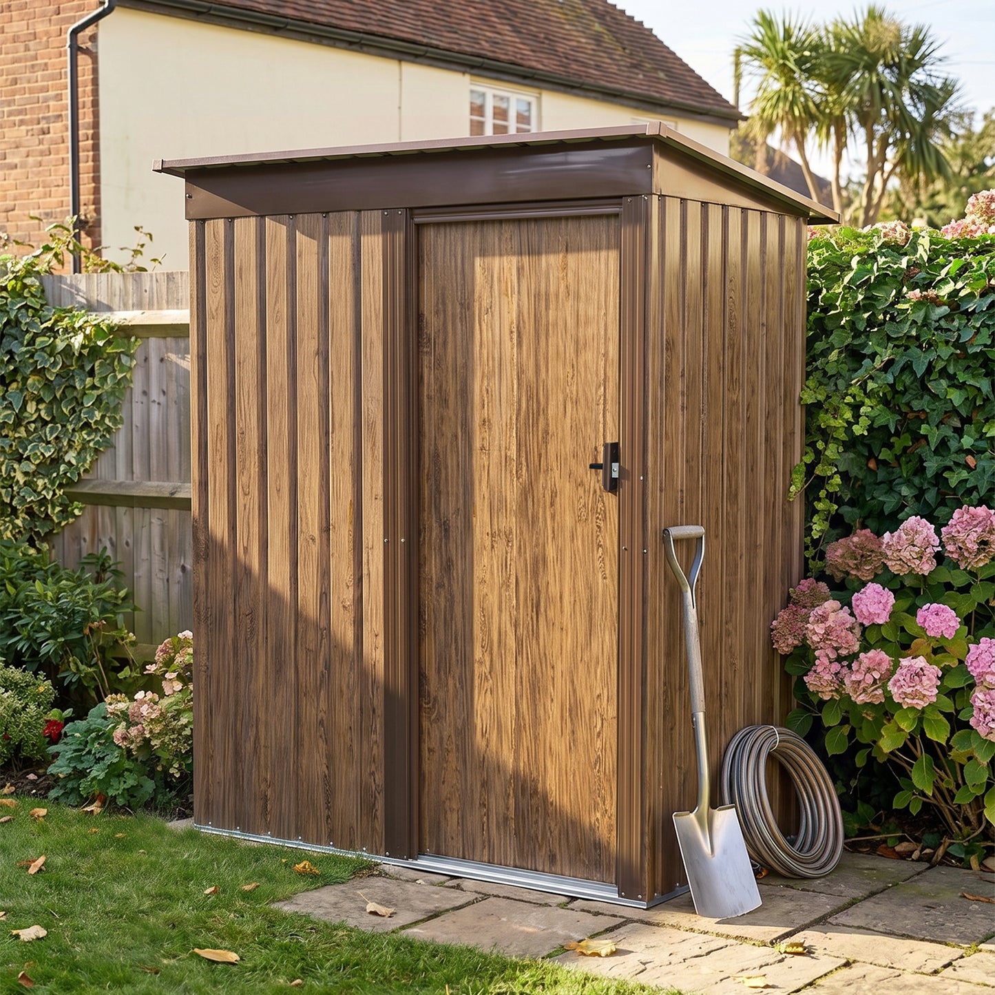 3 x 5FT Outdoor Metal Storage Shed with Lockable Door