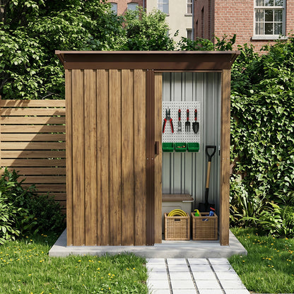 3 x 5FT Outdoor Metal Storage Shed with Lockable Door