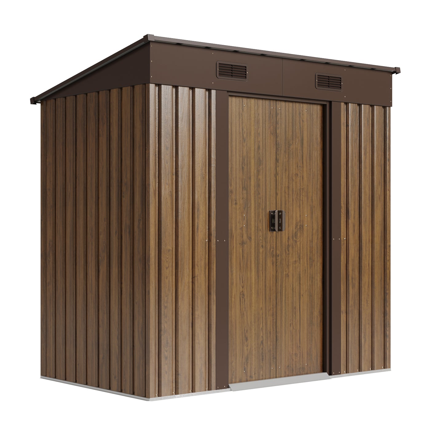 4 x 6FT Metal Pent Roof Garden Tool Shed