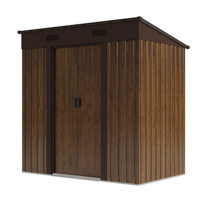 4 x 6FT Metal Pent Roof Garden Tool Shed