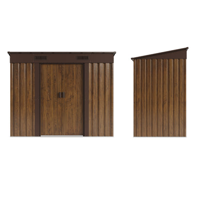 4 x 6FT Metal Pent Roof Garden Tool Shed