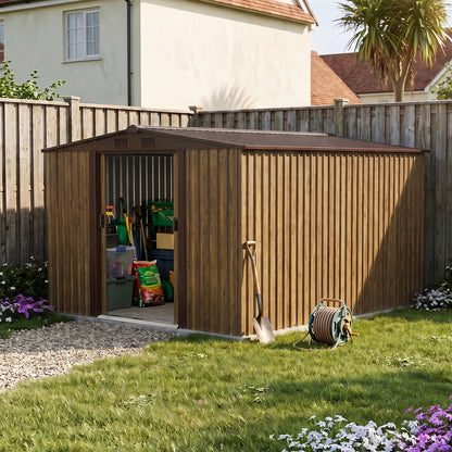 10x8 FT Large Metal Garden Tool Storage Shed
