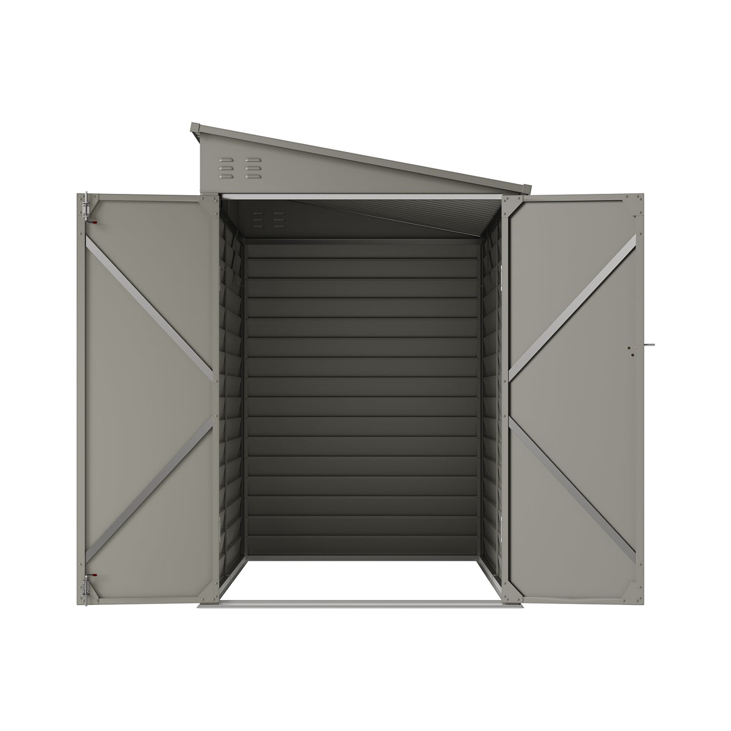 4.6 x 9FT Metal Pent Roof Garden Storage Shed