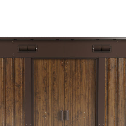 4 x 8FT Metal Storage Tool Shed for Garden Patio