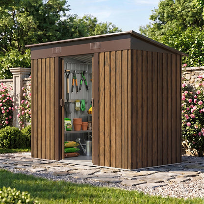 4 x 8FT Metal Storage Tool Shed for Garden Patio