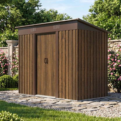 4 x 8FT Metal Storage Tool Shed for Garden Patio