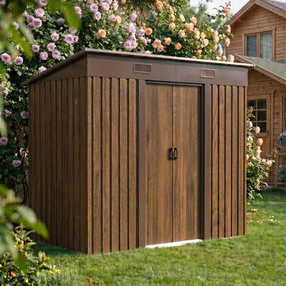 4 x 8FT Metal Storage Tool Shed for Garden Patio