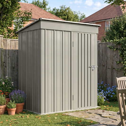 3x5 FT Outdoor Pent Roof Metal Garden Storage Shed