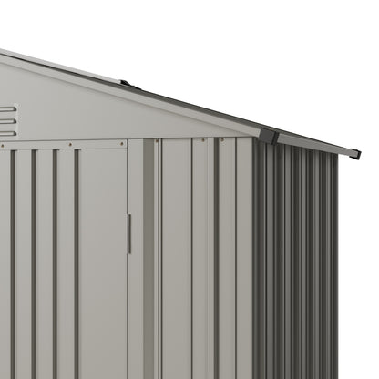 4x6FT Metal Garden Storage Shed with Lockable Door